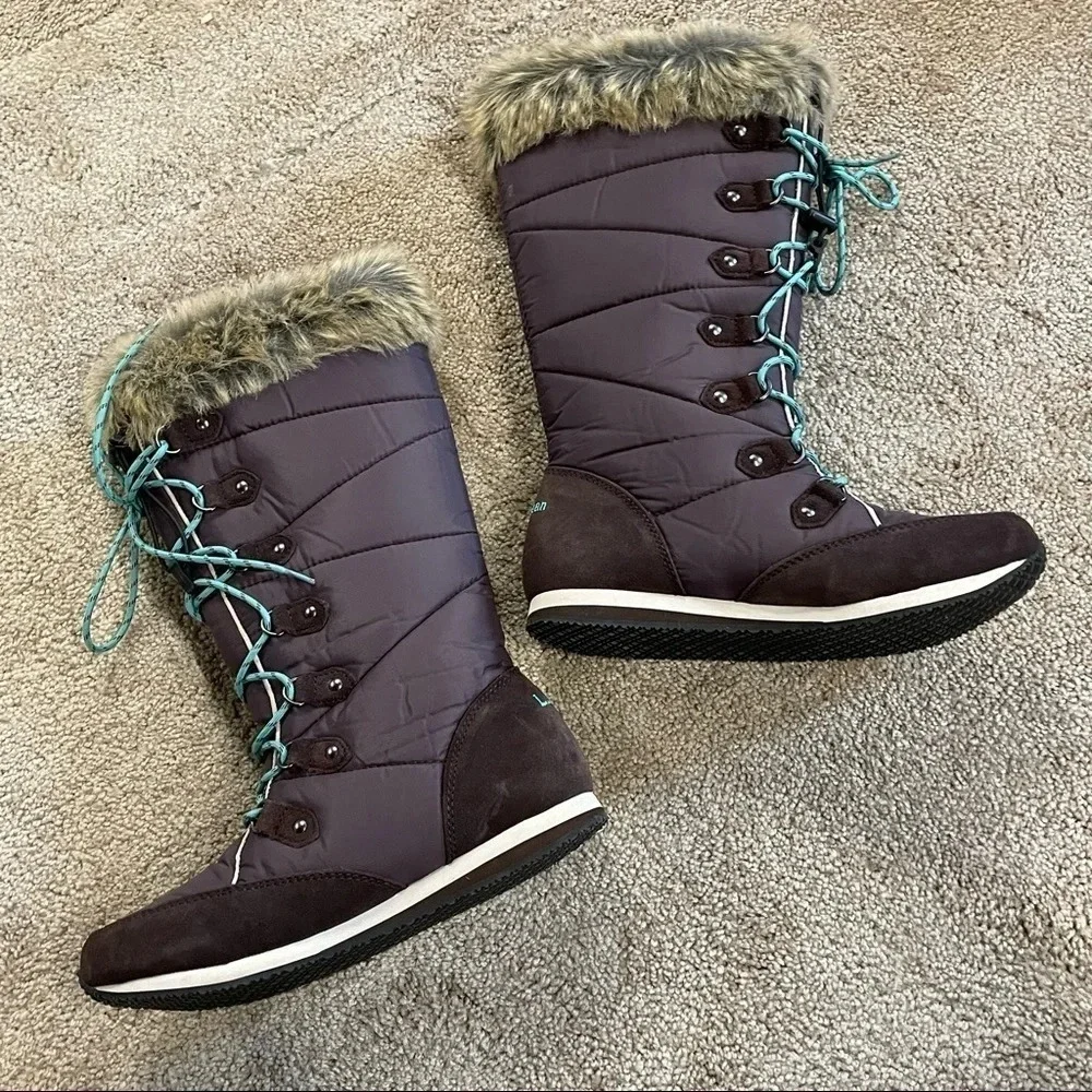 NWOT L.L.Bean Carrabassett Waterproof Lace Up Winter Snow Boots 6.5 Medium